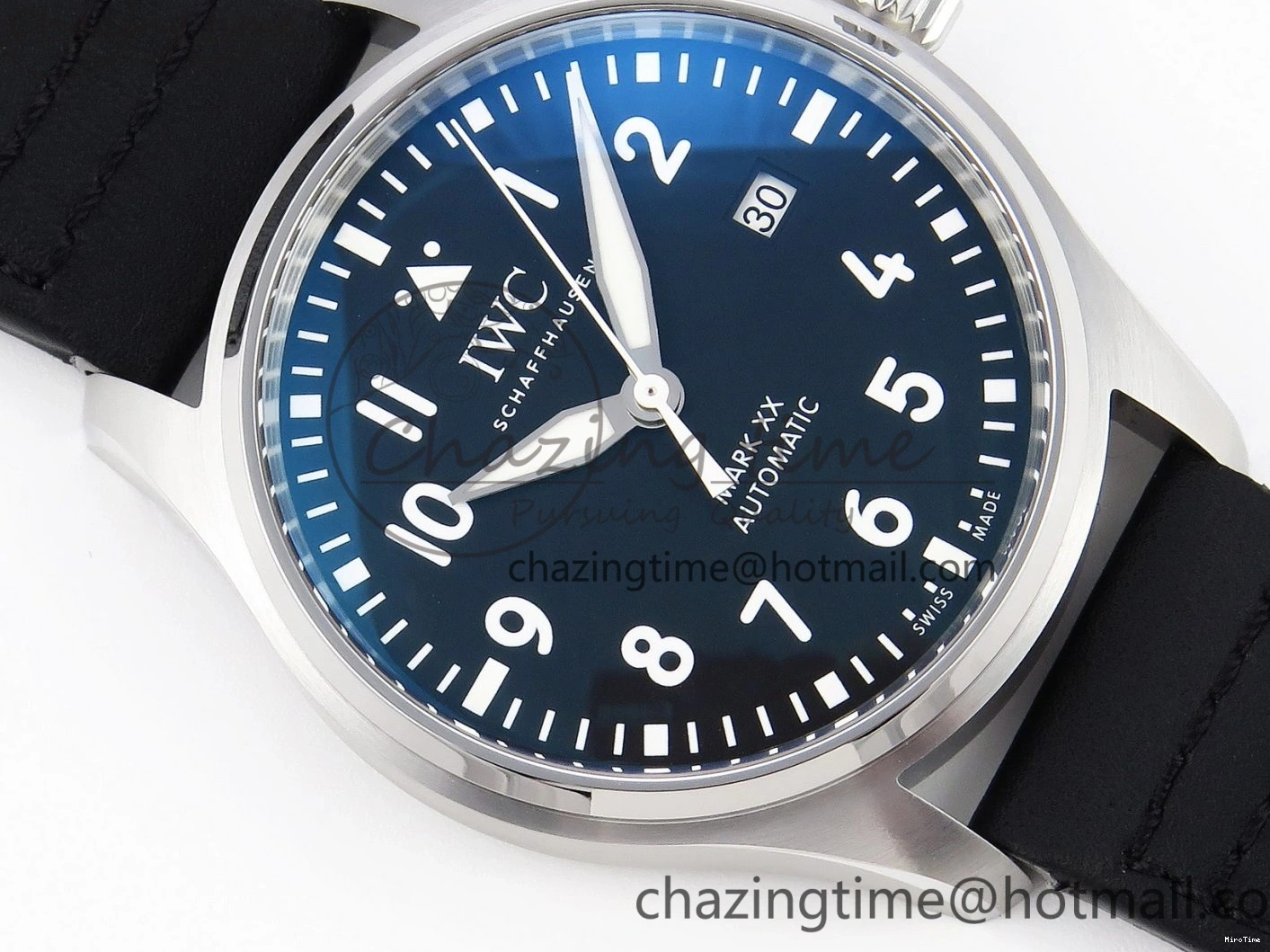 MIROTIME 0331 Pilot Mark XX IW328201 ZF 1:1 Best Edition Black Dial on Black Leather Strap A Affordable 7028